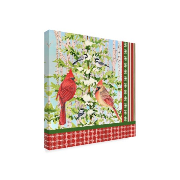 Jean Plout 'Christmas Birds 2' Canvas Art,14x14